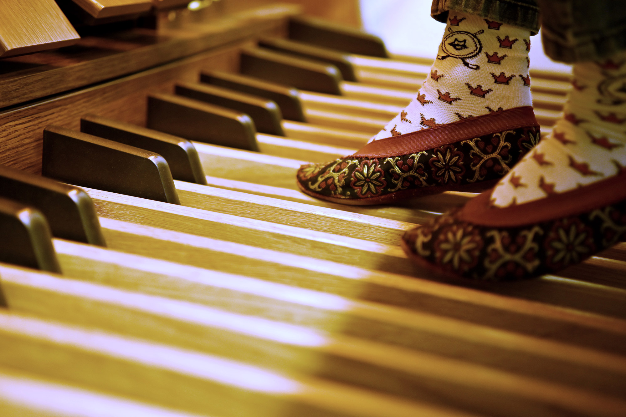 Fußpedale einer Orgel